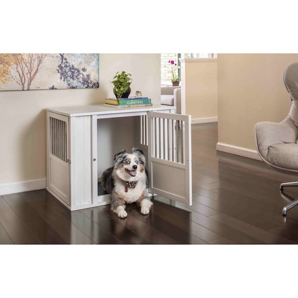 New Age Pet Flexidoor Pet Crate, Antique White, M - EHDFX62-04M