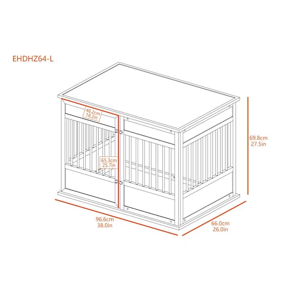 New Age Pet Horizon Pet Crate, Large - EHDHZ64-04L