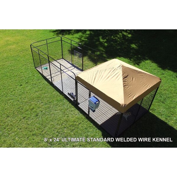 K9 Kennel Store 8ft X 12ft ULTIMATE DOG KENNEL Standard Powder Coated - UWW8X12FK