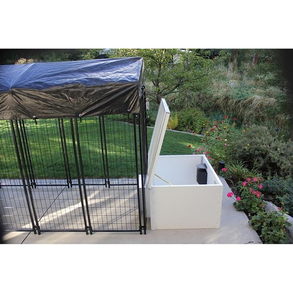 K9 Kennel Store 4ft X 8ft Value Kennel and Cube Dog House Combo Ultimate - UVL4X8CUBCM