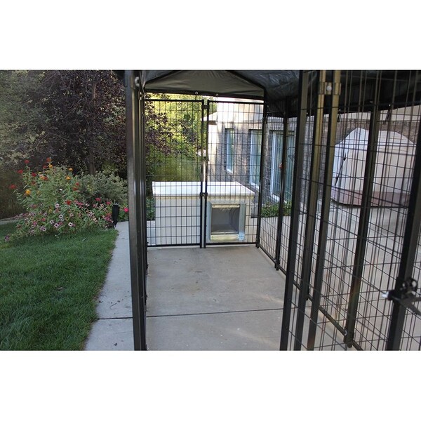 K9 Kennel Store 4ft X 8ft Value Kennel and Cube Dog House Combo Ultimate - UVL4X8CUBCM