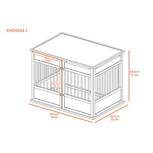 New Age Pet Horizon Pet Crate, Large - EHDHZ64-05L
