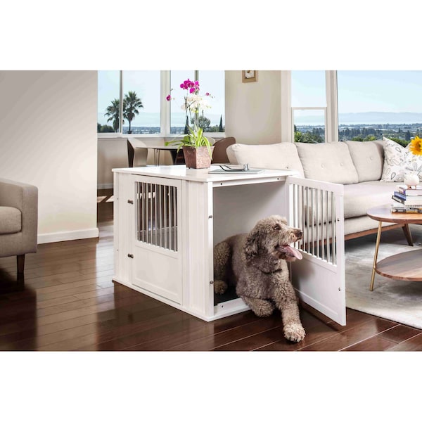 New Age Pet Flexidoor Pet Crate, Antique White, L - EHDFX62-04L