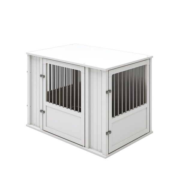 New Age Pet Flexidoor Pet Crate, Antique White, L - EHDFX62-04L