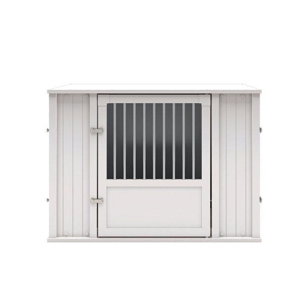 New Age Pet Flexidoor Pet Crate, Antique White, L - EHDFX62-04L
