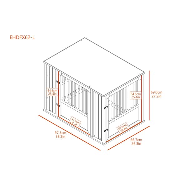 New Age Pet Flexidoor Pet Crate, Antique White, L - EHDFX62-04L