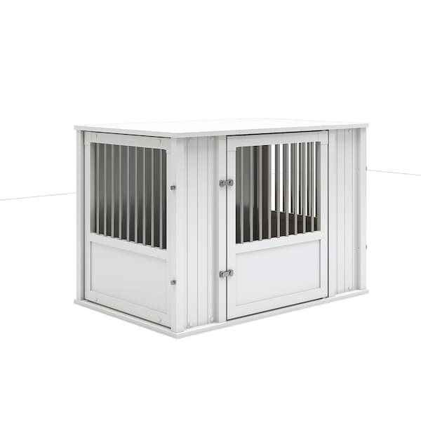 New Age Pet Flexidoor Pet Crate, Antique White, L - EHDFX62-04L