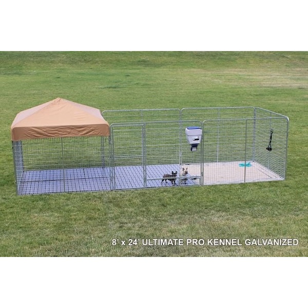 K9 Kennel Store 6ft X 10ft Ultimate Dog Kennel Pro Galvanized - UPR6X10FK