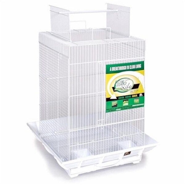 Prevue Hendryx Prevue Hendryx PP-851G-W Clean Life Play Top Bird Cage - Green & White - PP-851G/W