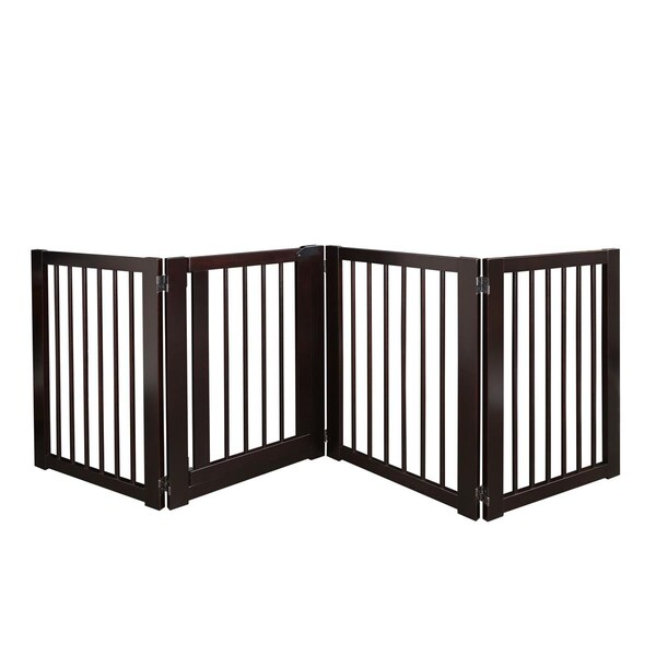 American Trail Free Standing Pet Gate with Door - Espresso - 600-54