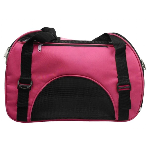 Petpurifiers Airline Approved Altitude Force Sporty Zippered Fashion Pet Carrier, Pink - Large - PE117197