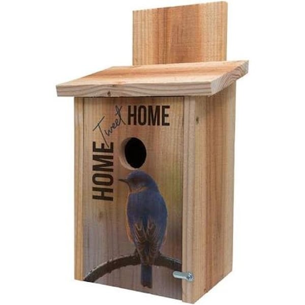 S&K S&K BBHC-2 Decorative Home Tweet Home Design on Cedar Blue Bird House - BBHC-2
