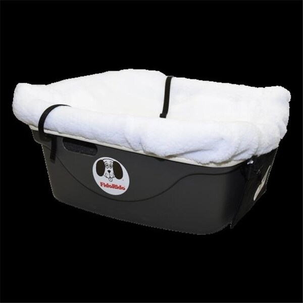 Fido Pet Products Fido Pet Products FRWH-L Pet Car Seat - White Sherpa Cover with Large Harness - FRWH-L