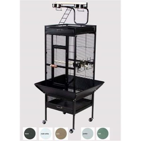 Prevue Pet Products Prevue Pet Products 3151BLK 18 in. x 18 in. x 57 in. Wrought Iron Select Cage - Black - 3151BLK