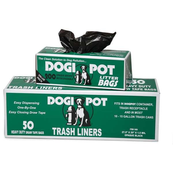 Dogipot Pet Waste Bags, Trash Liners, 15 gallon, 50 pack - 1404