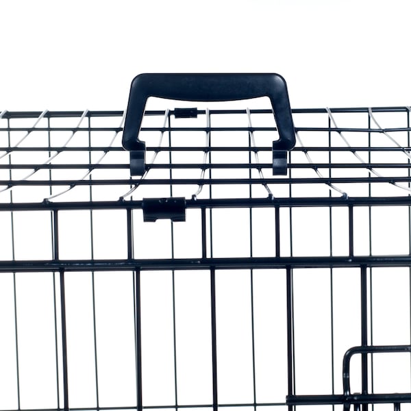 Pet Adobe Pet Adobe Double Door Folding Metal Crate 42-Inch with Divider, Plastic Leak-Proof Tray, Dogs, Large - 702524KTP