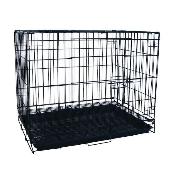 Yml 30 in. Dog Kennel Cage With Bottom Grate - Black - SA30G