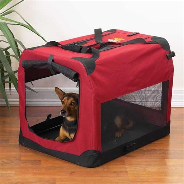Pet Pals Pet Pals ZA411 28 Guardian Gear Soft Crate Sm Brick Red S - ZA411 28