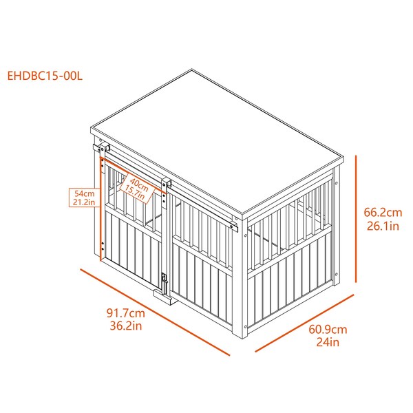 New Age Pet Homestead Large Dog Crate - EHDBC15-05L