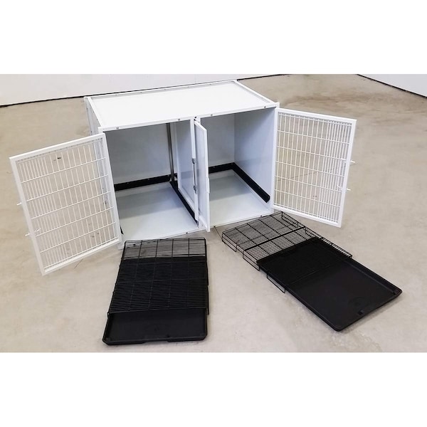 K9 Kennel Store 6 or 8 Unit Modular Powder Coated Cage Bank - KA-505L-AZGP, KA-505M-AZGP
