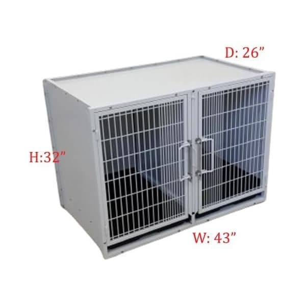 K9 Kennel Store 6 or 8 Unit Modular Powder Coated Cage Bank - KA-505L-AZGP, KA-505M-AZGP