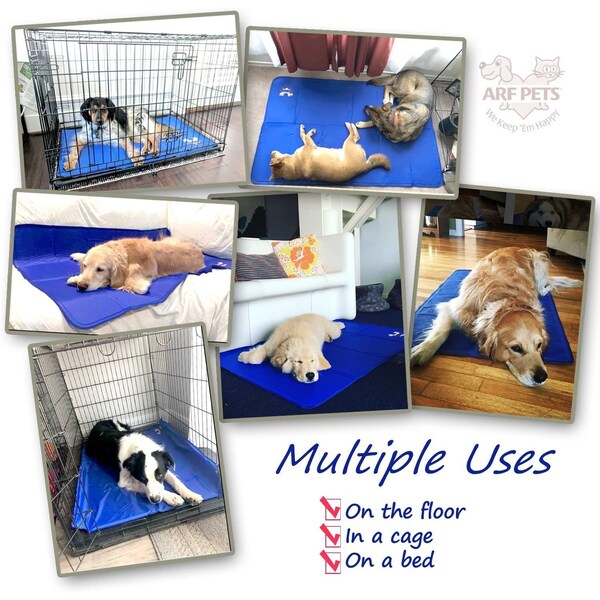 Arf Pets Pet Dog Self Cooling Mat Pad for Kennels, Crates and Beds 35x55 - APCLPD0135