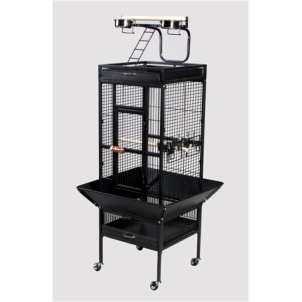 Prevue Pet Products 24 in. x 20 in. x 60 in. Wrought Iron Select Cage - Black - 3152BLK
