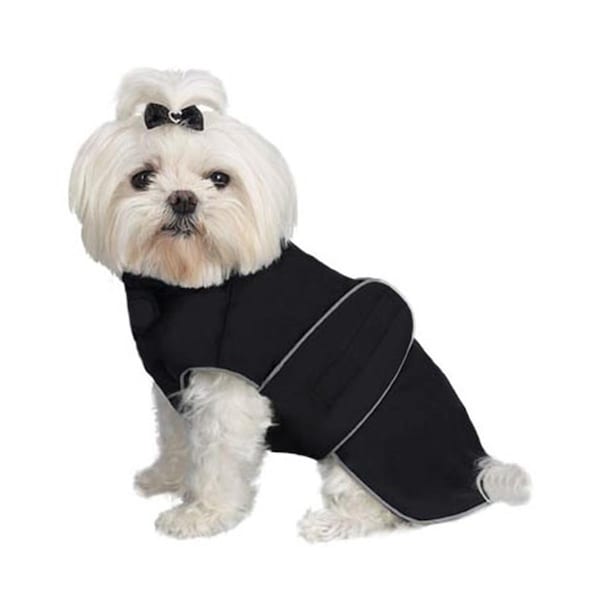 A Pets World Weatherproof Fleece Lined Dog coat Black - 08192999-24