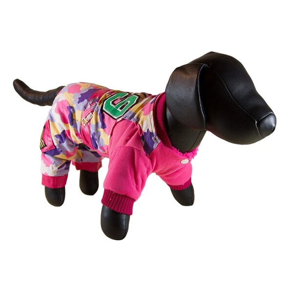 Petcessory Pink Camouflage Warm 4-Leg Dog Parka Jacket - Small - DW05BS