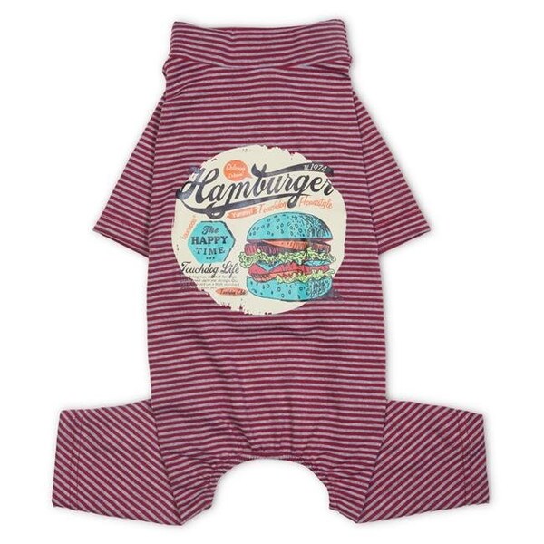 Touchdog Touchdog PJ1RDLG Breathable Printed Dog T Shirt Pajamas; Red - Large - PJ1RDLG