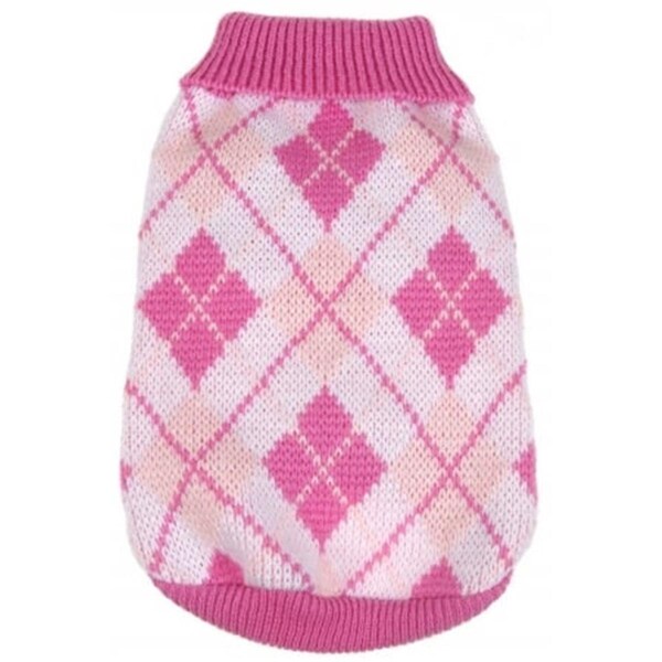 Peticare Argyle Style Ribbed Fashion Pet Sweater - PE486451