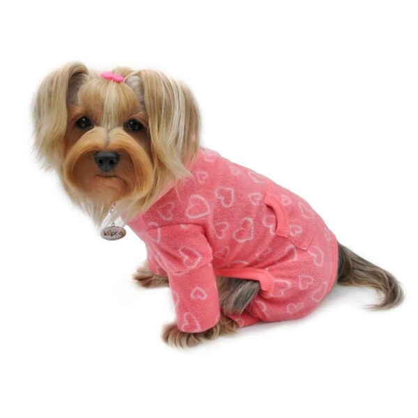 Klippo KBD090XL Blush of Love Fleece Turtleneck Pajamas Extra Large - KBD090XL