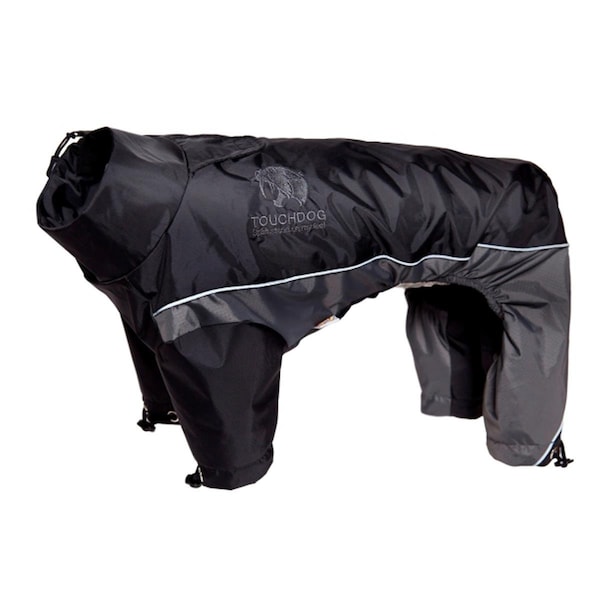 Petpurifiers Touchdog Quantum-Ice Full-Bodied Adjustable and 3M Reflective Dog Jacket with Blackshark Technology; Black - Extra Small - PE873328