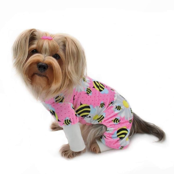 Klippo KBD085XS Ultra Soft Plush Minky Bumblebee  Flower Pajamas Extra Small - KBD085XS