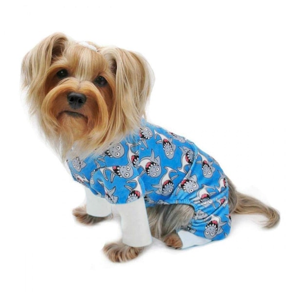 Klippo KBD084XL Ultra Soft Plush Minky Silly Sharks Pajamas Extra Large - KBD084XL