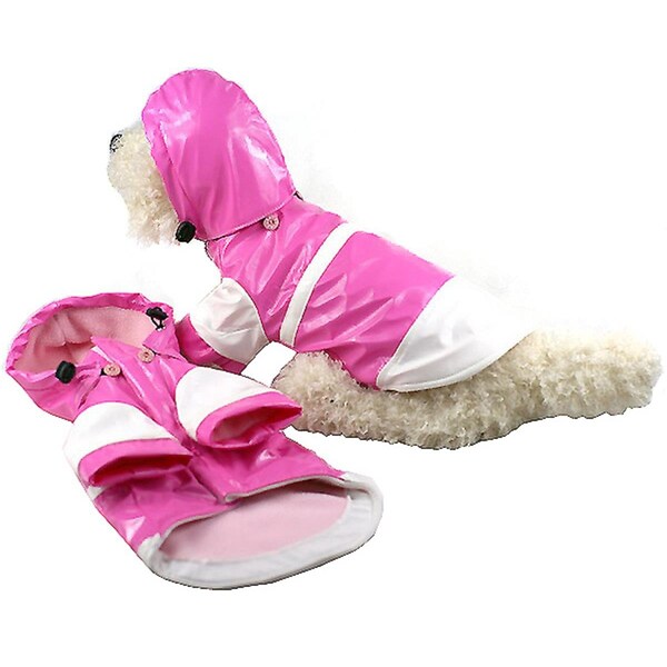 Petpurifiers Pink and White - Two-tone pvc Raincoat -SM - PE117130