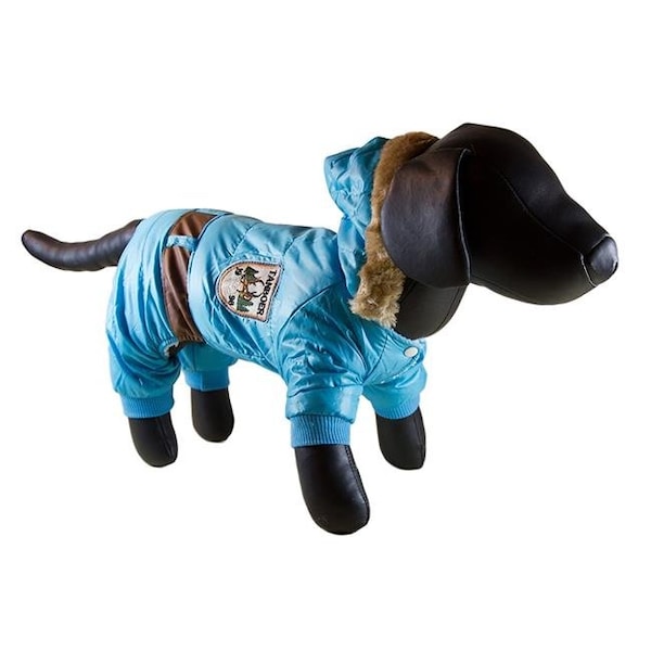 Petcessory Petcessory DW03AXL Light Blue Warm Parka 4-Leg Dog Hoodie Jacket - Extra Large - DW03AXL