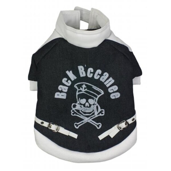 Pet Life Llc Pet Life LLC 34BKMD Vasity-Buckled Collared Pet Coat - 34BKMD
