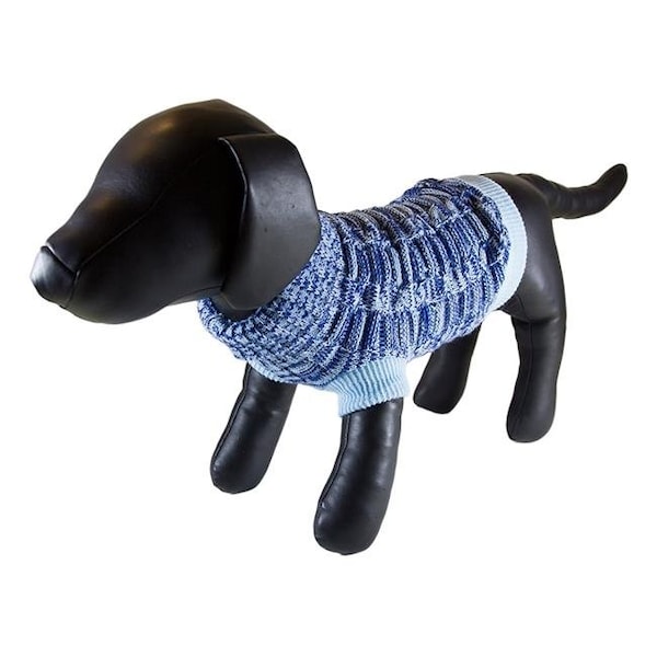 Petcessory Petcessory DS1421AXL Blue Woolen Turtleneck Dog Sweater - Extra Large - DS1421AXL