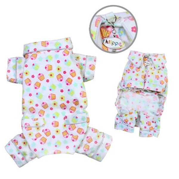 Klippo Pet Cupcakes Fanatics Flannel Pajamas Extra Small - KBD067XS