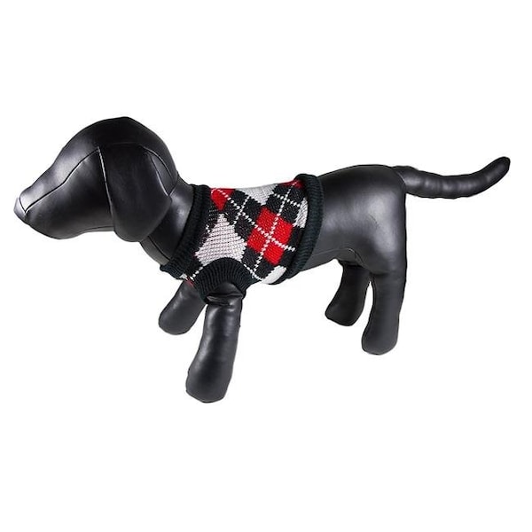 Petcessory Petcessory DS1232XL Black Argyle Turtleneck Dog Sweater - Extra Large - DS1232XL