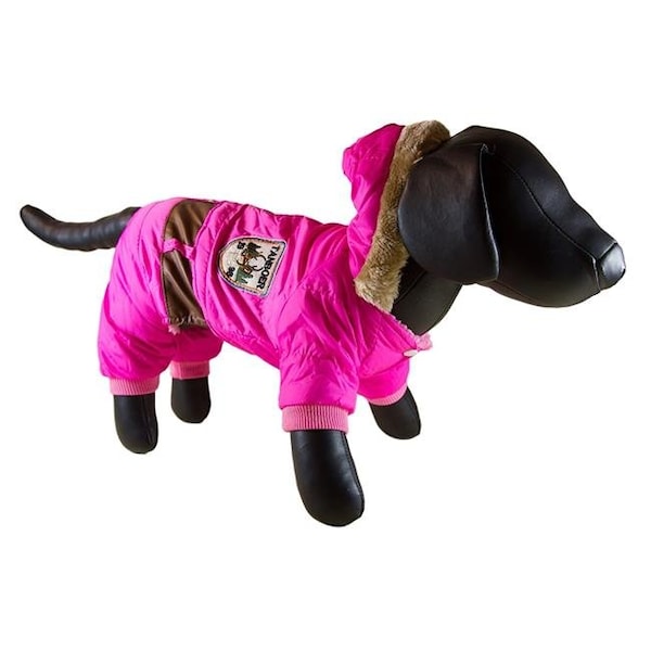 Petcessory Petcessory DW03BXL Light Pink Warm Parka 4-Leg Dog Hoodie Jacket - Extra Large - DW03BXL