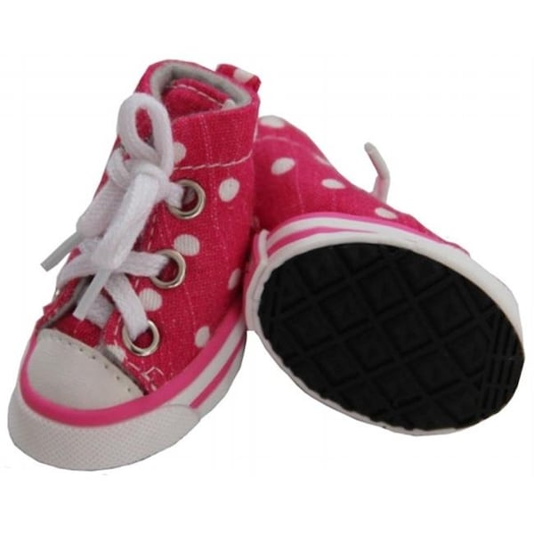 Pet Life Llc Pet Life LLC F23PKXS Extreme-Skater Canvas Casual Grip Pet Sneaker Shoes - Set Of 4 - F23PKXS