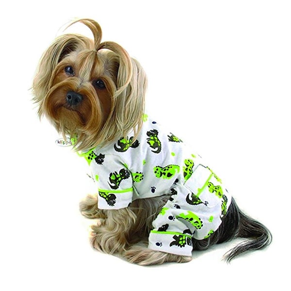 Klippo Pet Playful Dinosaur Flannel Pajamas Extra Small - KBD074XS