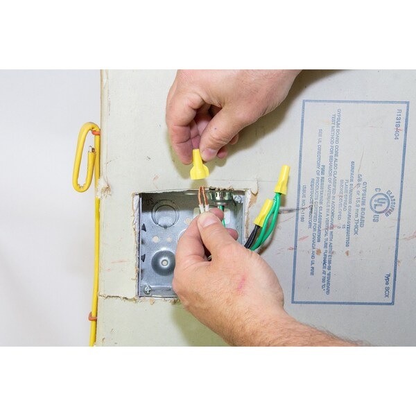 Gardner Bender WingGard Wire Connector, 22 to 10 AWG Wire, Steel Contact, Thermoplastic Housing Material, Yellow - 17-084