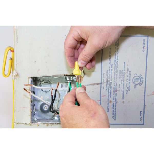 Gardner Bender WingGard Wire Connector, 22 to 10 AWG Wire, Steel Contact, Thermoplastic Housing Material, Yellow - 17-084
