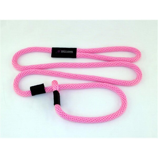 Soft Lines Dog Slip Leash 0.5 In. Diameter By 8 Ft. - Hot Pink - SO456381