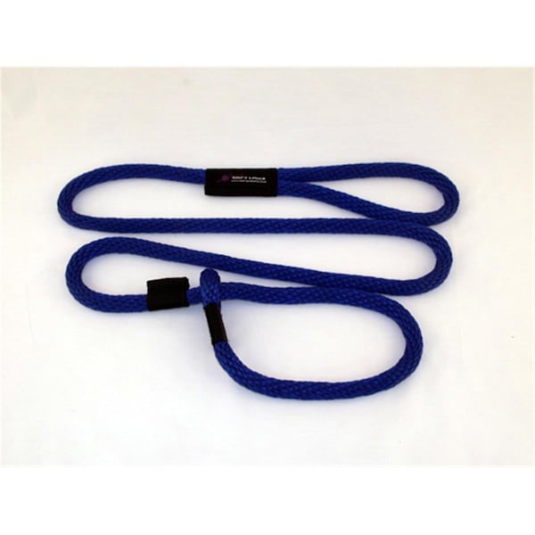 Soft Lines Dog Slip Leash 0.5 In. Diameter By 8 Ft. - Royal Blue - SO456383