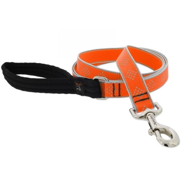 Lupine Pet Lupine  1 x 6 ft. Diamond Dog Leash, Orange - 107759