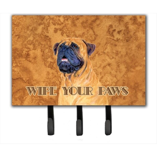 Carolines Treasures 6 x 9 in. Mastiff Wipe Your Paws Leash or Key Holder - SS4881TH68